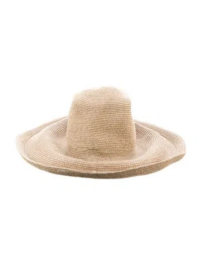 Pre-owned Eric Javits Wide Brim Sun Hat In Neutrals