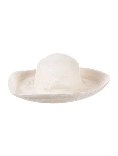 Pre-owned Eric Javits Wide Brim Sunhat In Neutral