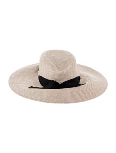 Pre-owned Eric Javits Women's Brown Straw  Panama Hat