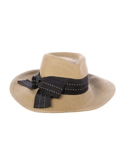 Pre-owned Eric Javits Women's Straw Fedora Hat