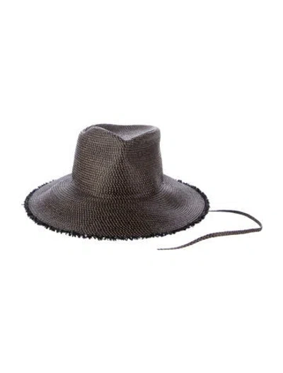 Pre-owned Eric Javits Women's Straw Sun Hat In Black