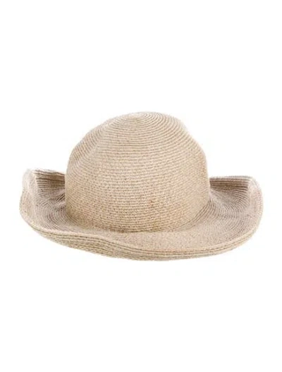 Pre-owned Eric Javits Womens Brown Sun Hat
