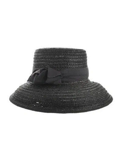 Pre-owned Eric Javits Womens Straw Hat In Black