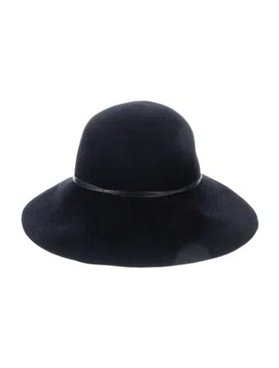 Pre-owned Eric Javits Wool Fedora Hat In Black
