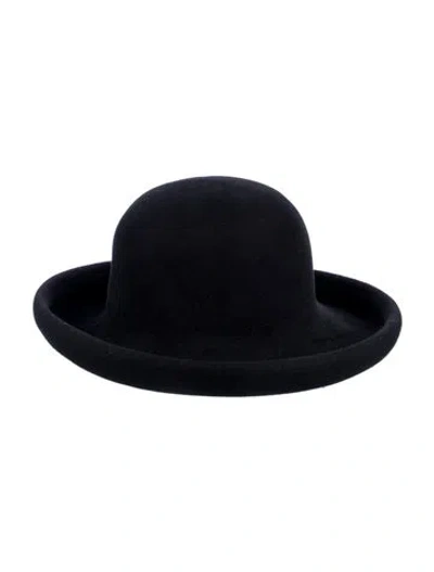 Pre-owned Eric Javits Wool Felt Fedora In Black