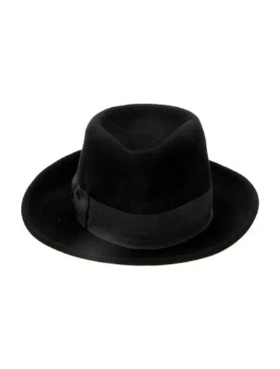 Pre-owned Eric Javits Wool Felt Fedora In Black