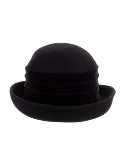Pre-owned Eric Javits Wool Felt Hat In Black