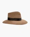 Eric Javits Wool Zora Felt Fedora Hat In Camel/brown