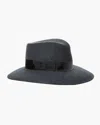 Eric Javits Wool Zora Felt Fedora Hat In Charcoal