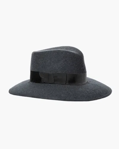 Eric Javits Wool Zora Felt Fedora Hat In Charcoal