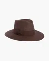 Eric Javits Wool Zora Felt Fedora Hat In Chestnut