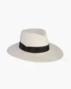 Eric Javits Wool Zora Felt Fedora Hat In Off White/black
