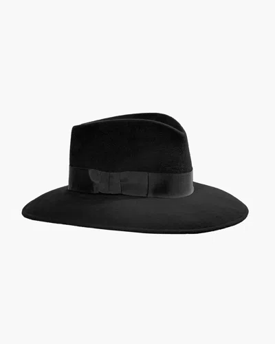 Eric Javits Wool Zora Felt Fedora Hat In Originalblack