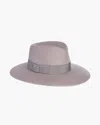 Eric Javits Wool Zora Felt Fedora Hat In Pearl Grey