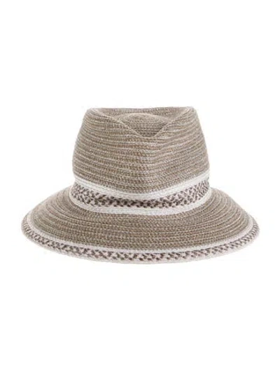 Pre-owned Eric Javits Woven Straw Hat In Neutrals