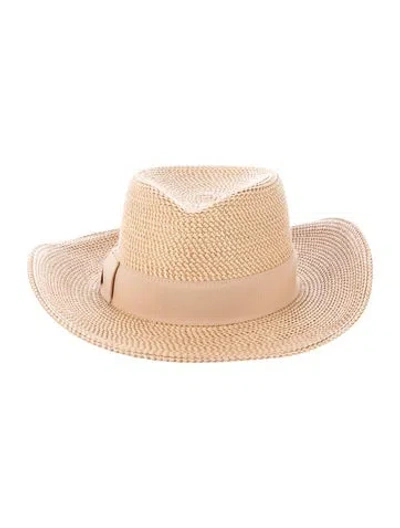 Pre-owned Eric Javits Woven Straw Hat In Neutrals