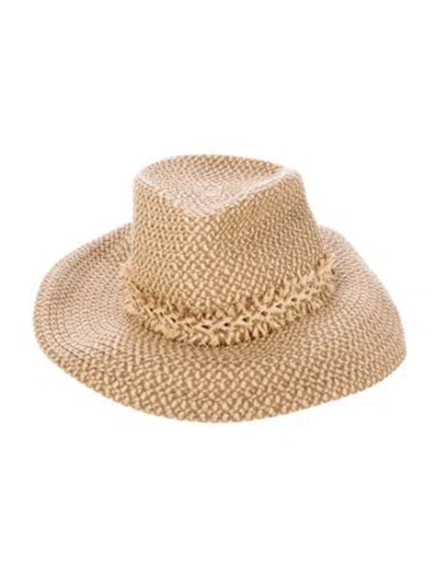 Pre-owned Eric Javits Woven Straw Panama Hat In Neutral
