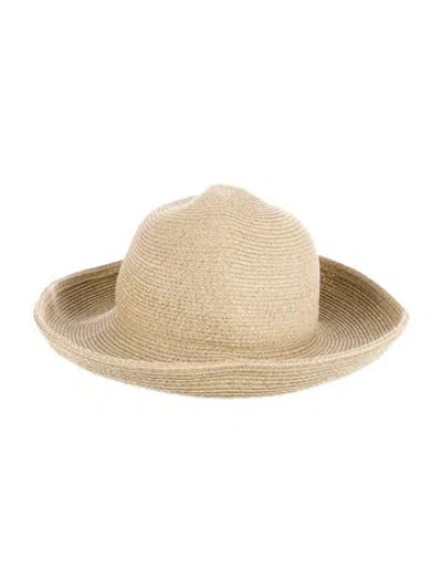 Pre-owned Eric Javits Woven Sun Hat In Neutral