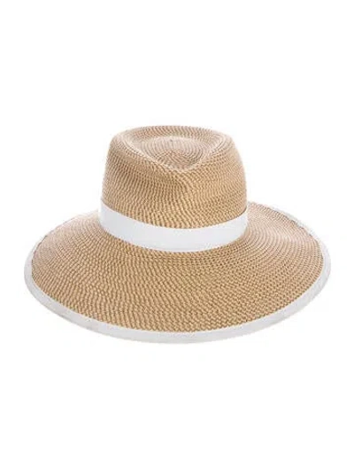 Pre-owned Eric Javits Woven Sun Hat In Neutrals