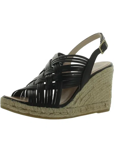 Eric Michael Dubois Lola Womens Leather Espadrille Slingback Sandals In Multi