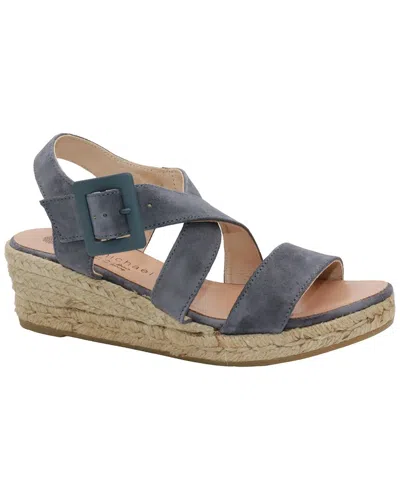 Eric Michael Lago Suede Sandal In Blue