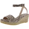 Eric Michael Orly Womens Printed Suede Espadrilles In Grey