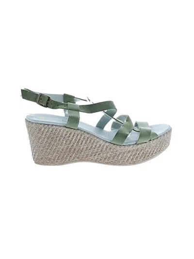 Pre-owned Eric Michael Wedges In Green
