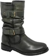 Eric Michael Noelle Short Leather Boot In Green