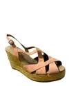 Eric Michael Women's Agua Wedge Sandals In Salmon In Multi