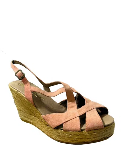 Eric Michael Women's Agua Wedge Sandals In Salmon In Multi