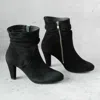 Eric Michael Women's Andes High Heel Suede Boot In Black In Animal Print