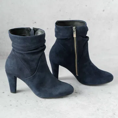 Eric Michael Women's Andes High Heel Suede Boot In Navy In Blue