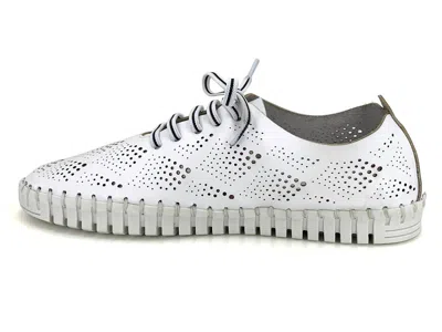 Eric Michael Women's Annie Sneaker In White In Black