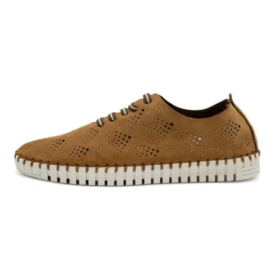 Eric Michael Women's Annie Whipstitch Detail Shoes In Tan In Brown