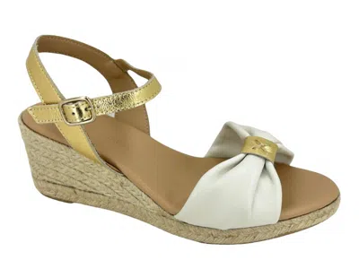Eric Michael Women's Bailey Espadrille Wedge In Gold/ Nude Metallic In Multi