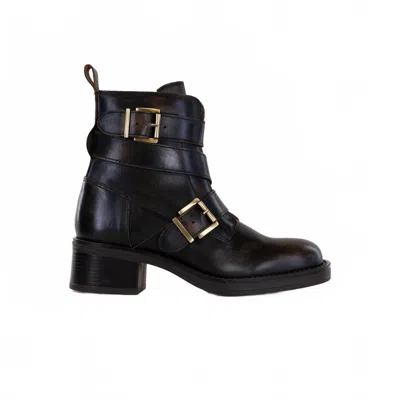 Eric Michael Women's Brooklyn Boot In Brown Distressed In Animal Print