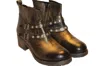 Eric Michael Women's Buffalo Moto Boots In Metallic Gold In Multi