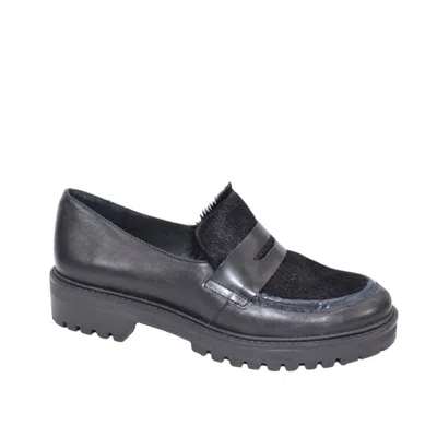 Eric Michael Women's Captiva Smoking Loafers In Black Leather/pony