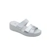 Eric Michael Women's Darien Sandals In White/silver In Multi