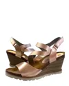 Eric Michael Women's Delaney Wedge Sandals In Rose Gold In Multi