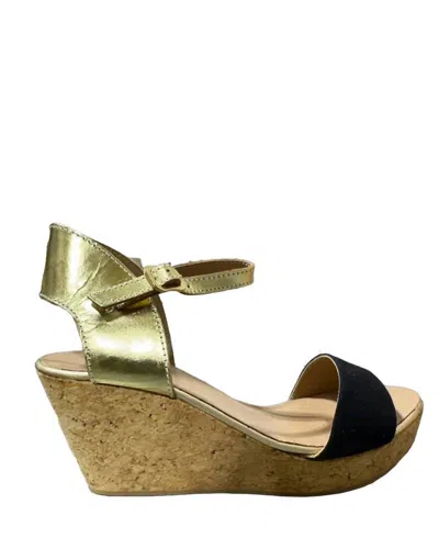 Eric Michael Women's Dora Ankle Strap Wedge Sandals In Black