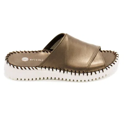 Eric Michael Women's Gloria Slide Sandals In Pewter In Brown
