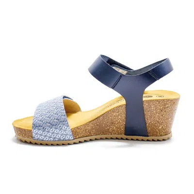 Eric Michael Women's Gypsy Cork Wedge Heel Sandals In Navy In Blue