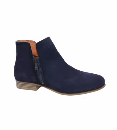 Eric Michael Women's Isabella Low Ankle Boots In Navy In Blue