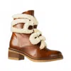 Eric Michael Women's Justina Boot In Tan Fur In Brown