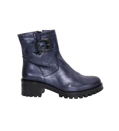 Eric Michael Women Leah Boot In Blue Metallic In Multi