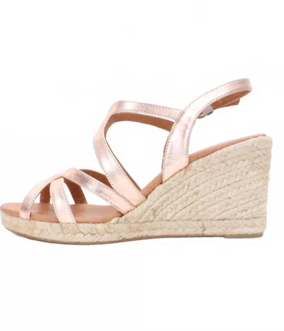 Eric Michael Women's Lindsey Wedge Sandal In Copper In Pink