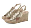 Eric Michael Women's Lola Espadrille Wedge Sandal In Gold In Multi