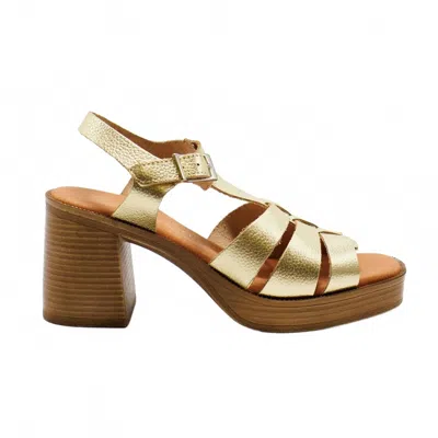 Eric Michael Women's Misha Open Toe Heeled Sandal In Gold In Multi