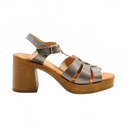 Eric Michael Women's Misha Open Toe Heeled Sandal In Pewter In Gray